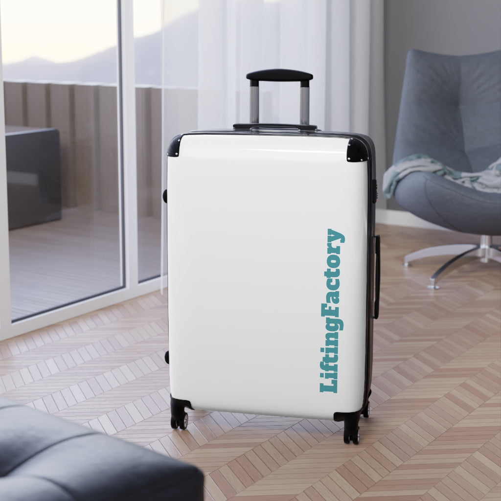 Suitcase — Vertical 'LiftingFactory' Logo Carry-On Luggage