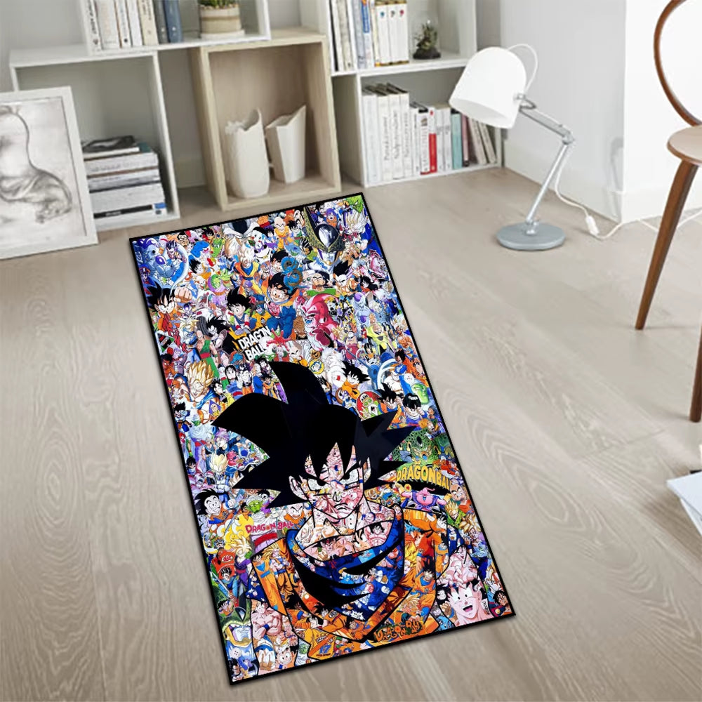 Area Rugs Anime Son Goku Dragon Ball Z Super Saiyan Goku Ultra Instinct Printed Handmade Carpet for Home Decor