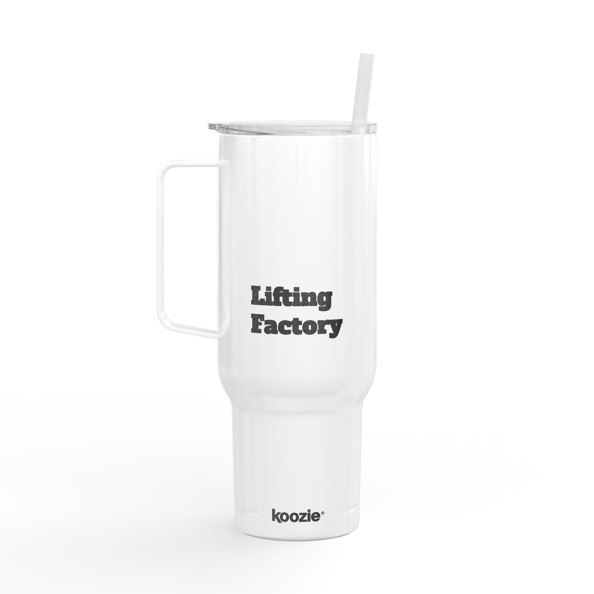 Engraved 40oz Insulated Tumbler with Lid & Straw – Customizable Travel Mug ("Hiking Factory" Design)