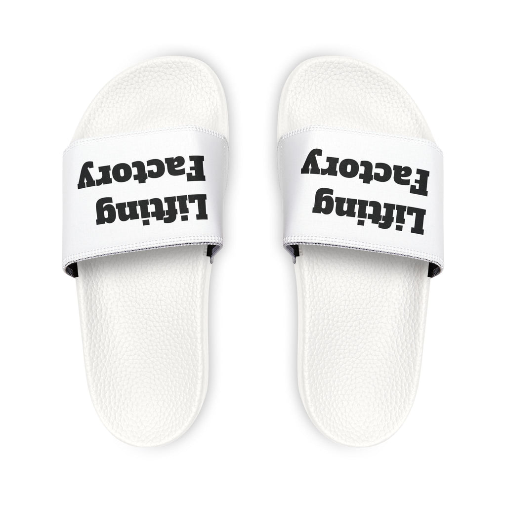 Slide Sandals — "Lifting Factory" Logo Athletic Pool Slides