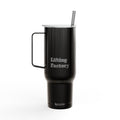 Engraved 40oz Insulated Tumbler with Lid & Straw – Customizable Travel Mug ("Hiking Factory" Design)