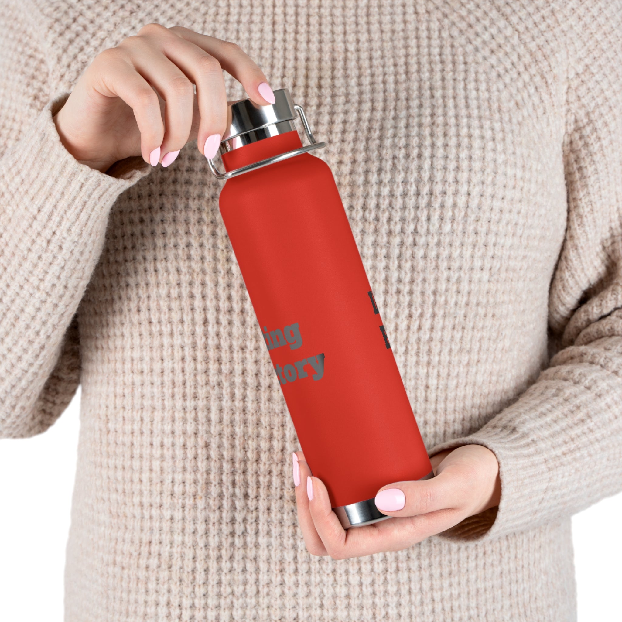 22oz Vacuum Water Bottle — 'Lifting Factory' Insulated Copper Flask