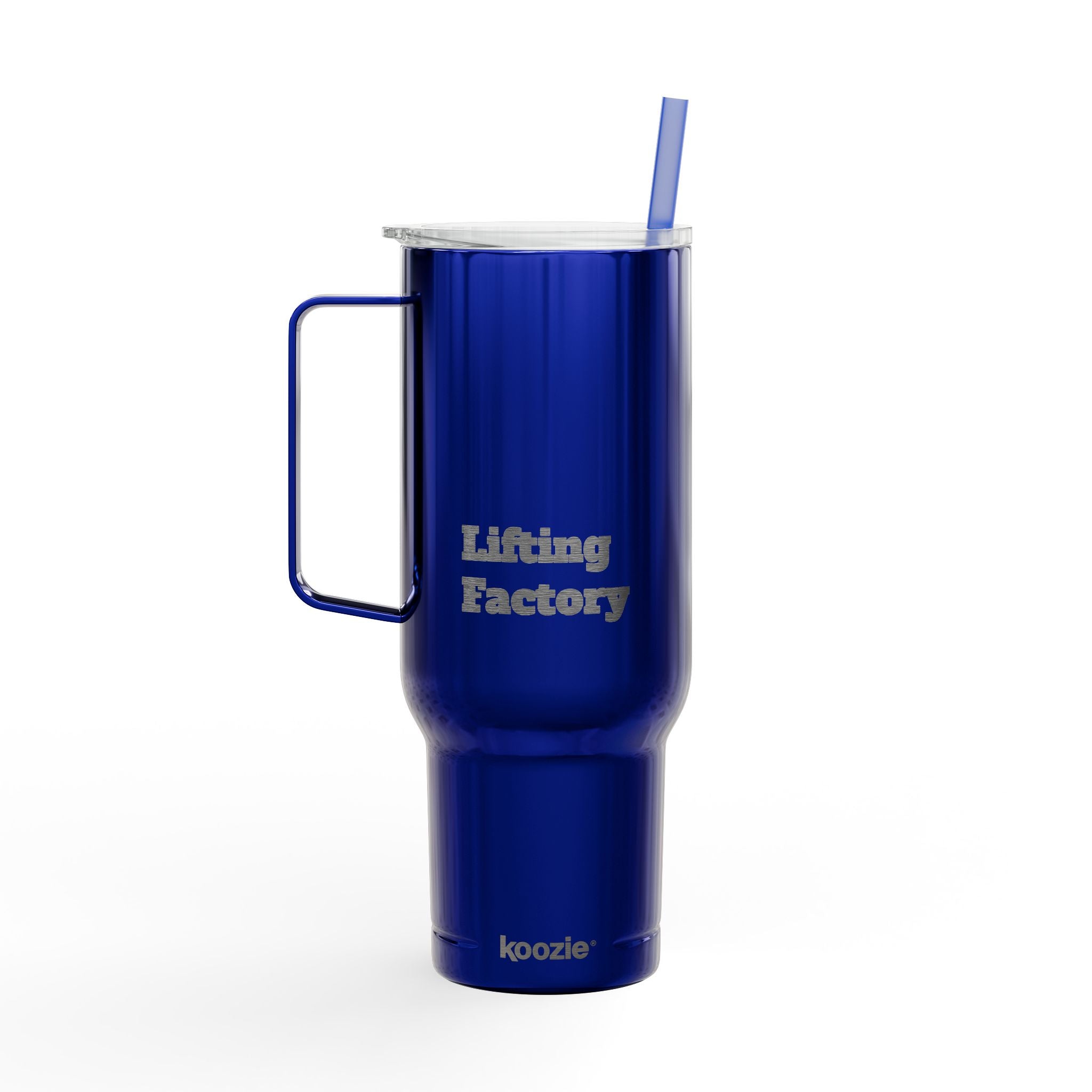 Engraved 40oz Insulated Tumbler with Lid & Straw – Customizable Travel Mug ("Hiking Factory" Design)
