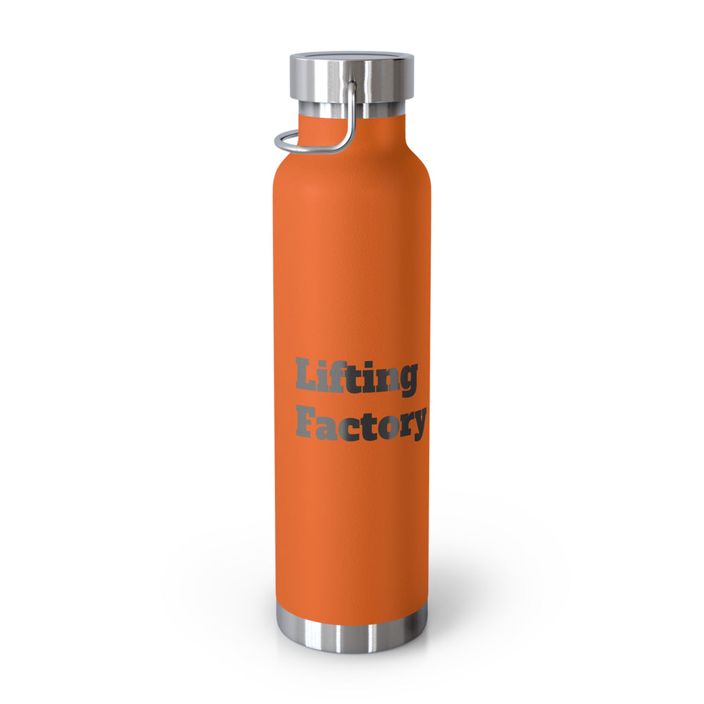 22oz Vacuum Water Bottle — 'Lifting Factory' Insulated Copper Flask