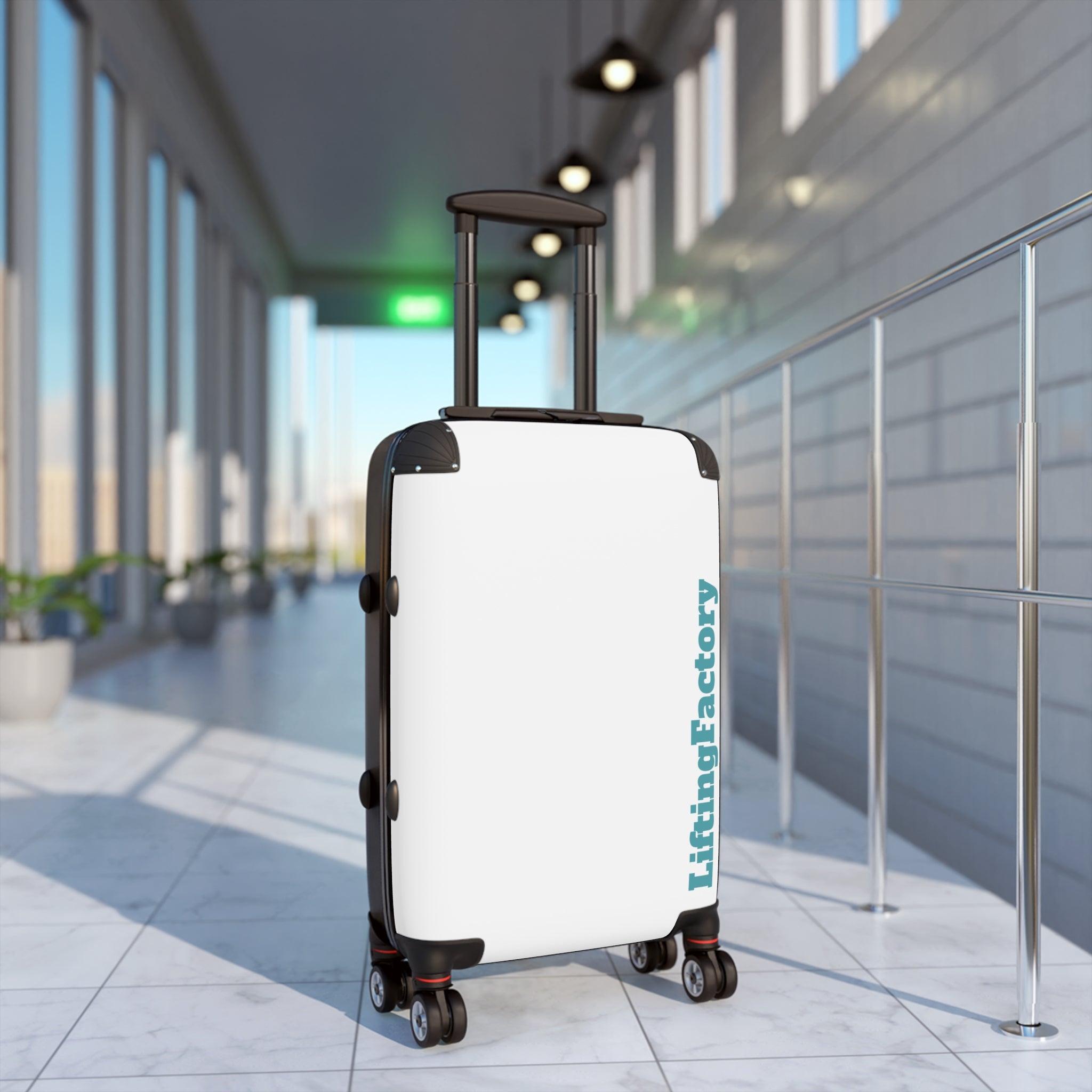 Suitcase — Vertical 'LiftingFactory' Logo Carry-On Luggage