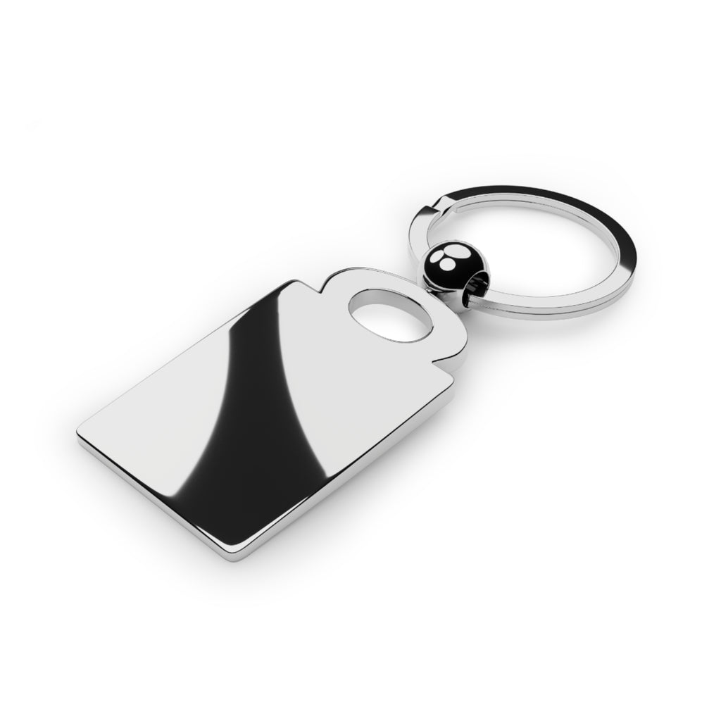 Rectangle Photo Keyring — Personalized Metal Photo Keychain (Lifting Factory)