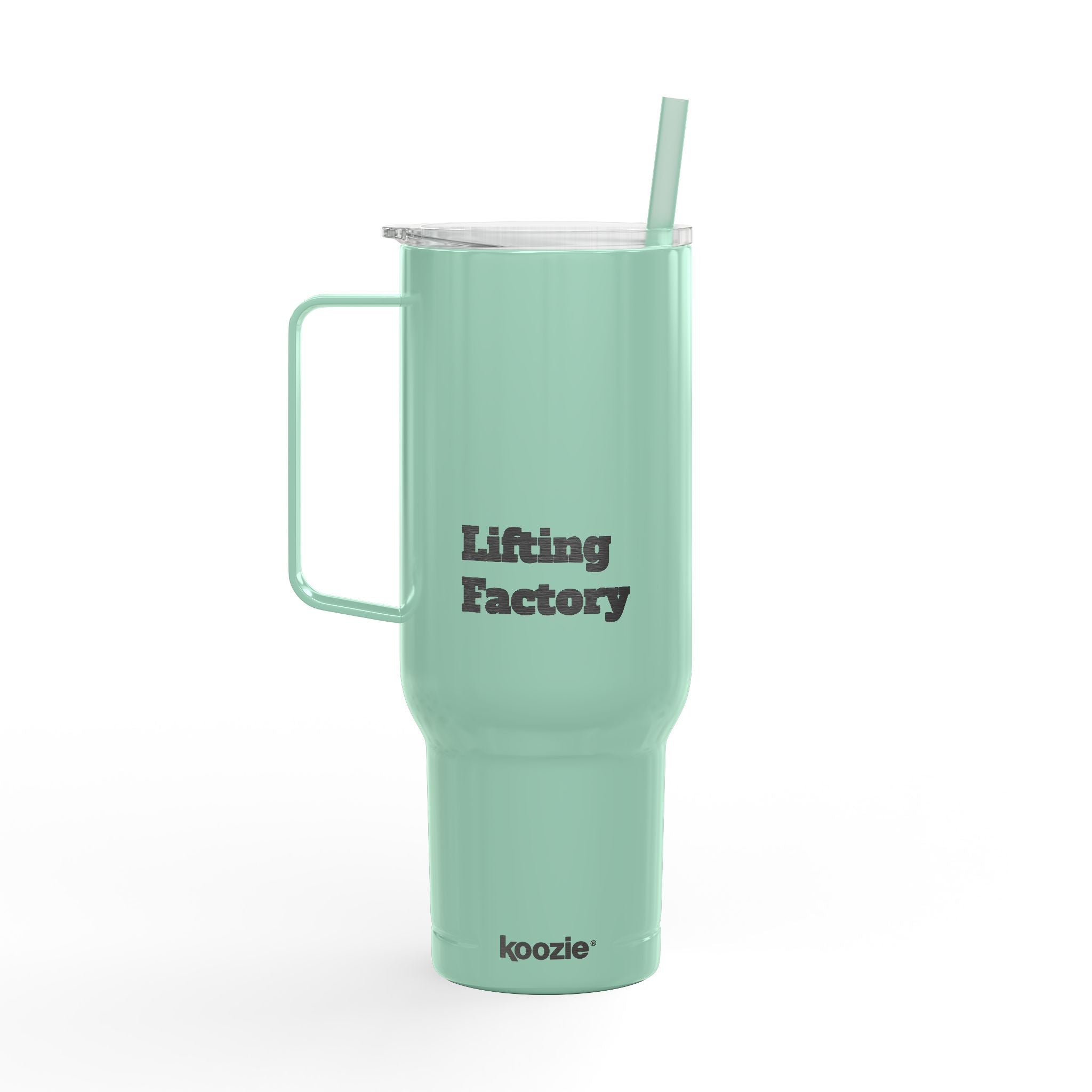 Engraved 40oz Insulated Tumbler with Lid & Straw – Customizable Travel Mug ("Hiking Factory" Design)