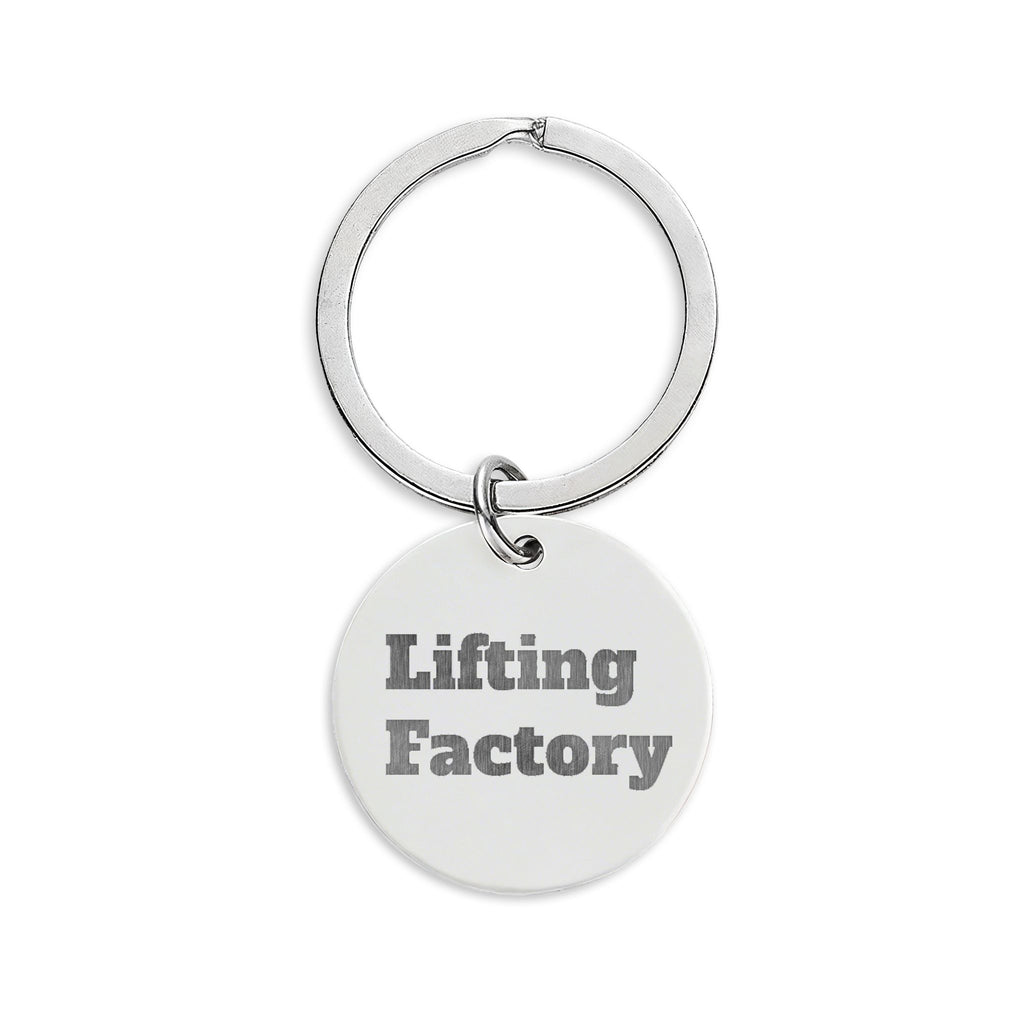 Lifting Factory Engraved Stainless Steel Keychain