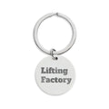 Lifting Factory Engraved Stainless Steel Keychain