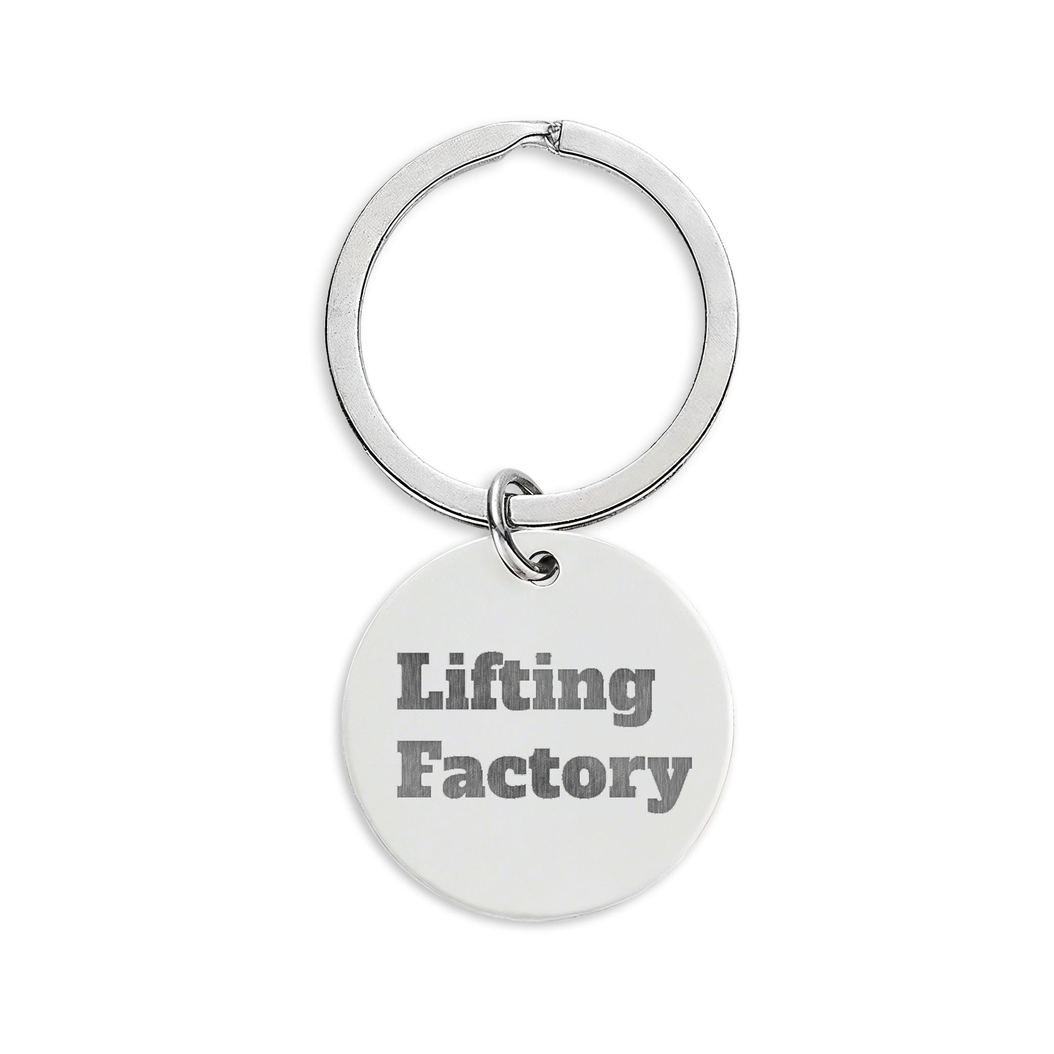 Lifting Factory Engraved Stainless Steel Keychain