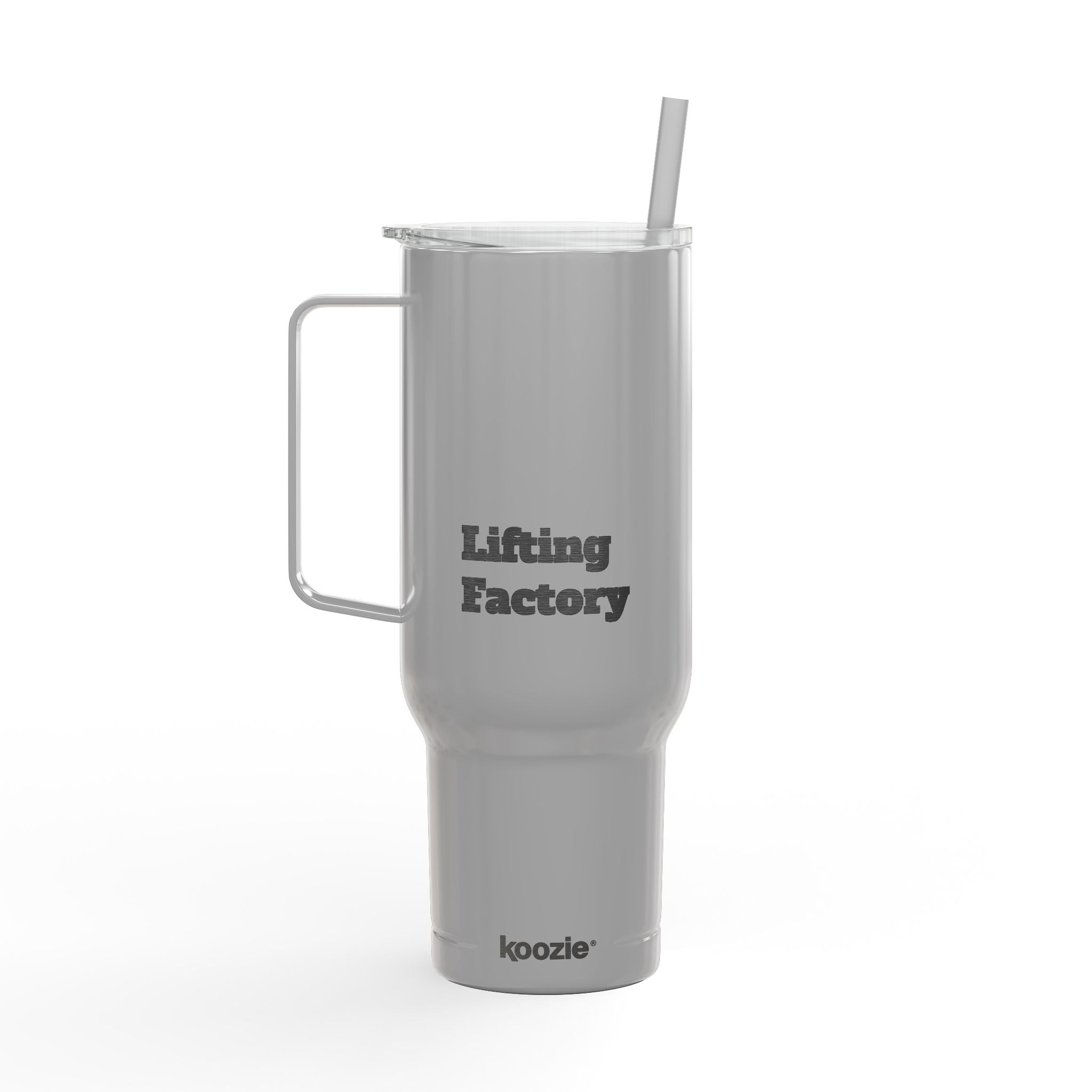 Engraved 40oz Insulated Tumbler with Lid & Straw – Customizable Travel Mug ("Hiking Factory" Design)