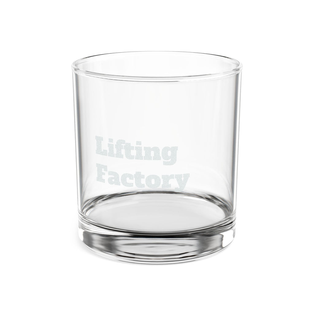 Engraved WHISKEY Glass 10.5oz — 'Lifting Factory' Personalized Rocks Glass