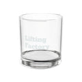 Engraved WHISKEY Glass 10.5oz — 'Lifting Factory' Personalized Rocks Glass