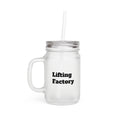 Lifting Factory MASON JAR Mug with Straw – Gym Motivation Drink Tumbler