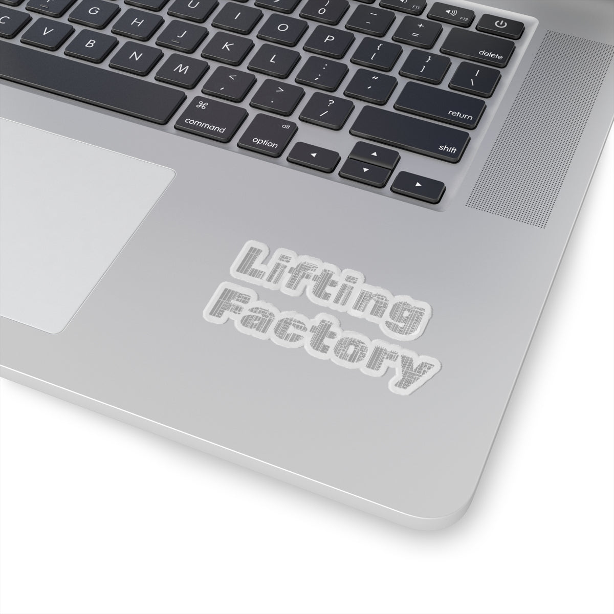 Lifting Factory STICKER — Industrial Barcode Text Kiss-Cut Decal
