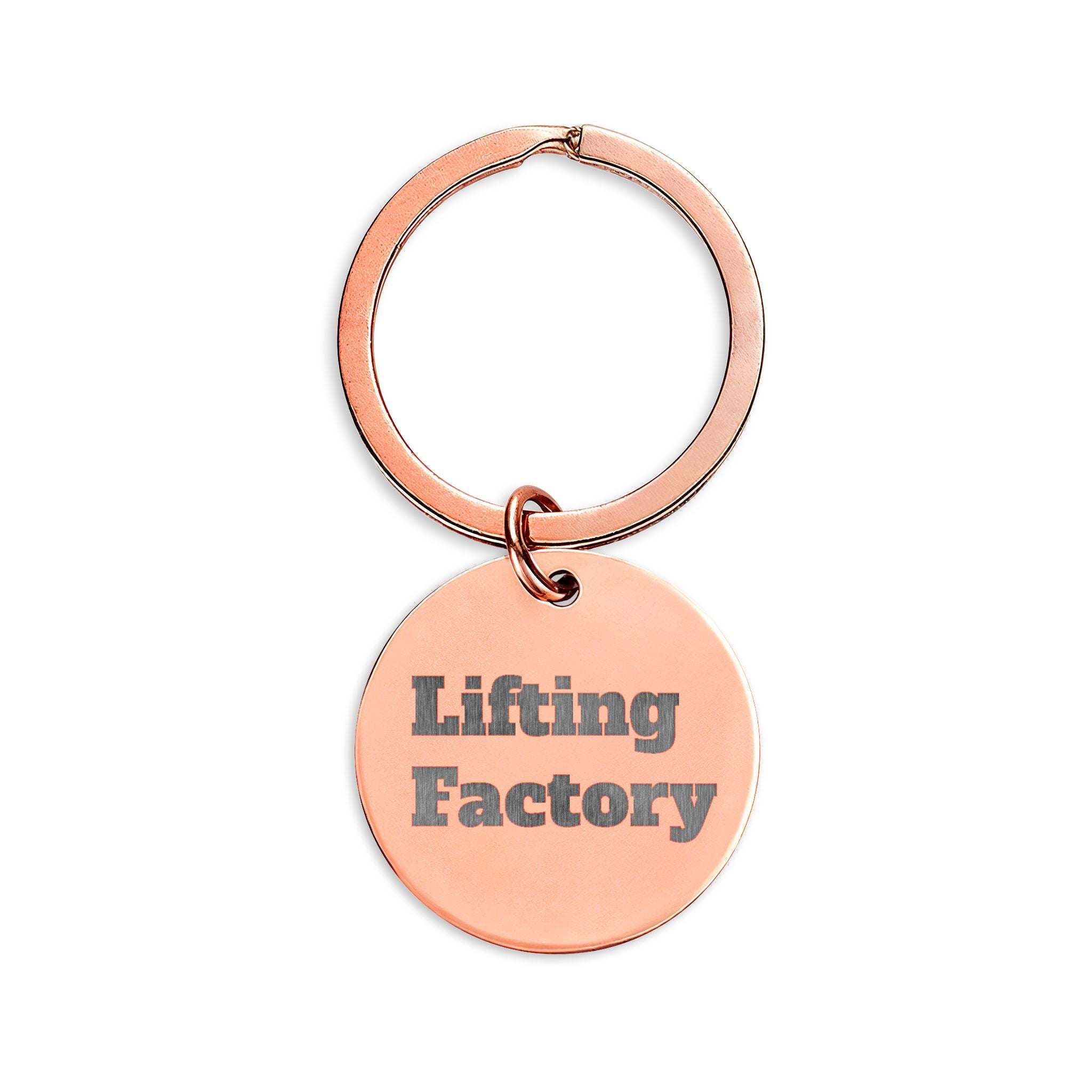 Lifting Factory Engraved Stainless Steel Keychain