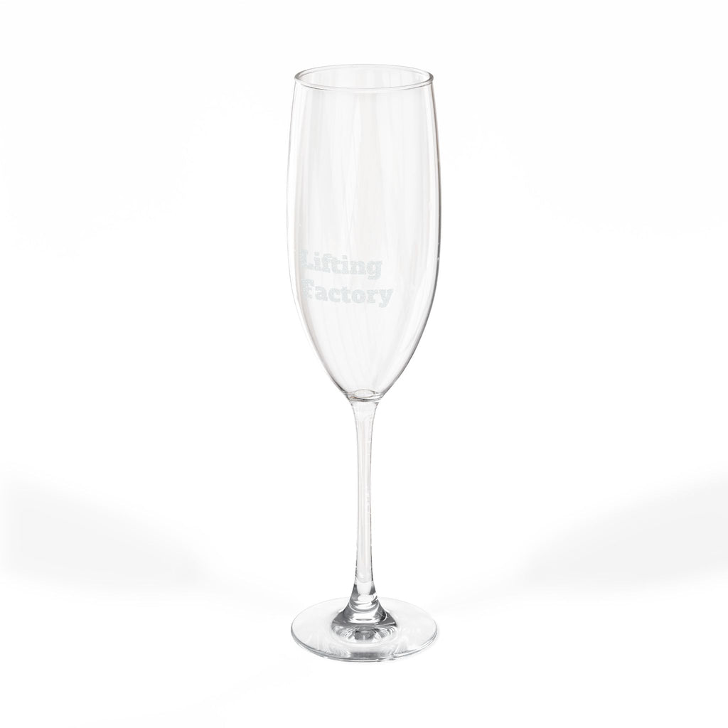 Engravable 8oz CHAMPAGNE Flute — Personalized Wedding & Celebration Glass