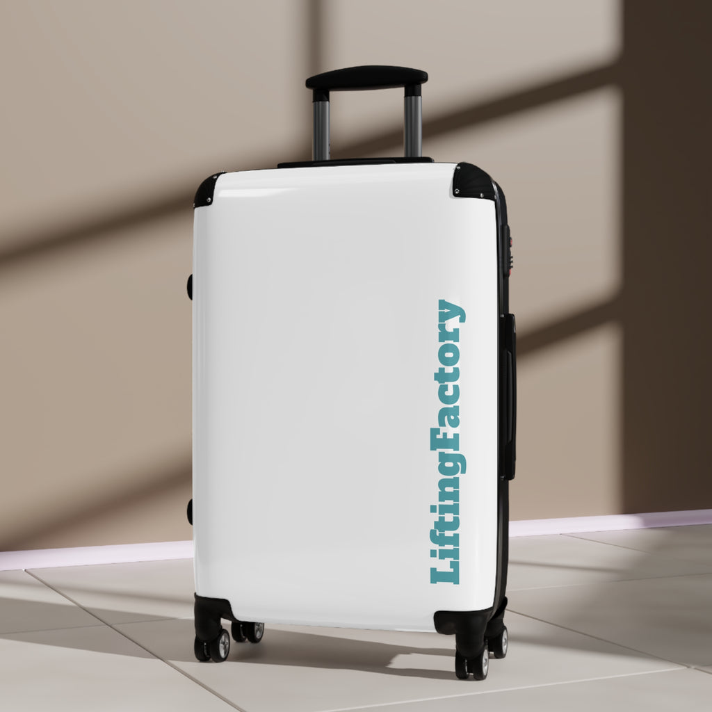 Suitcase — Vertical 'LiftingFactory' Logo Carry-On Luggage