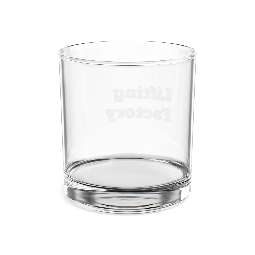 Engraved WHISKEY Glass 10.5oz — 'Lifting Factory' Personalized Rocks Glass