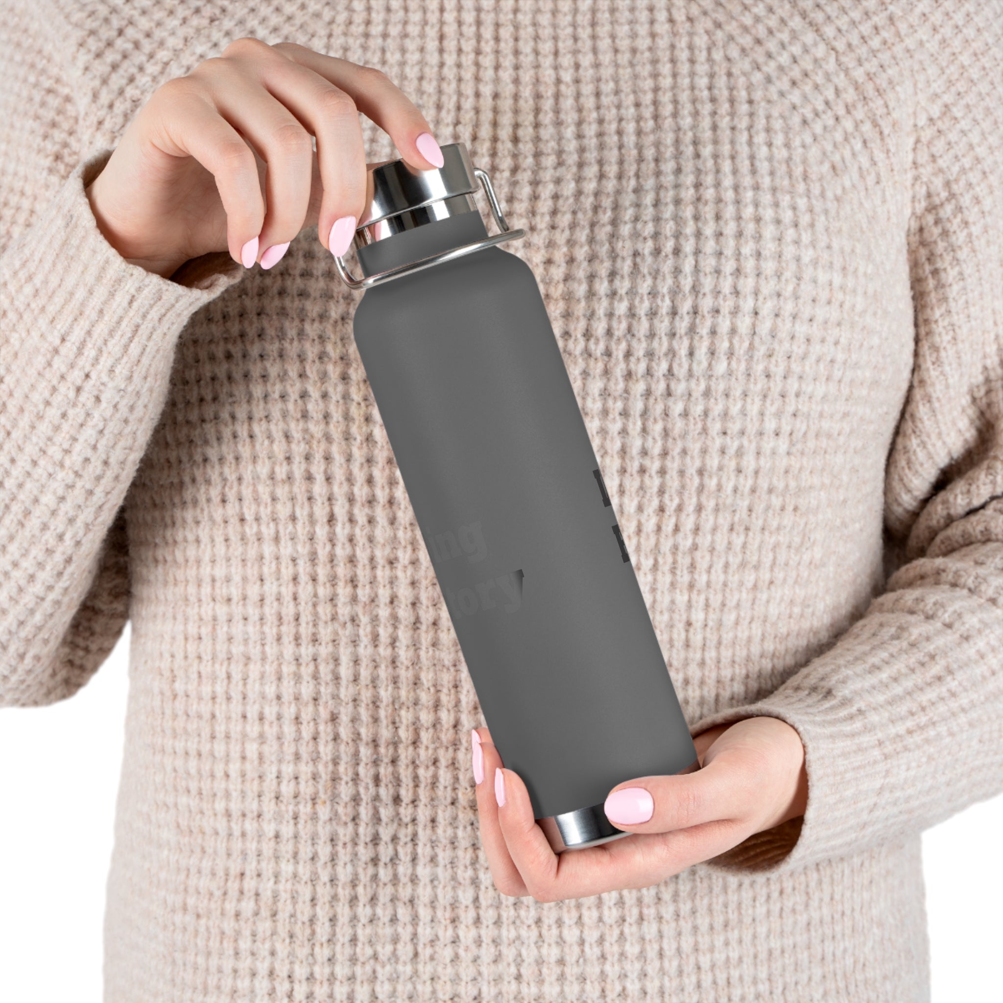 22oz Vacuum Water Bottle — 'Lifting Factory' Insulated Copper Flask