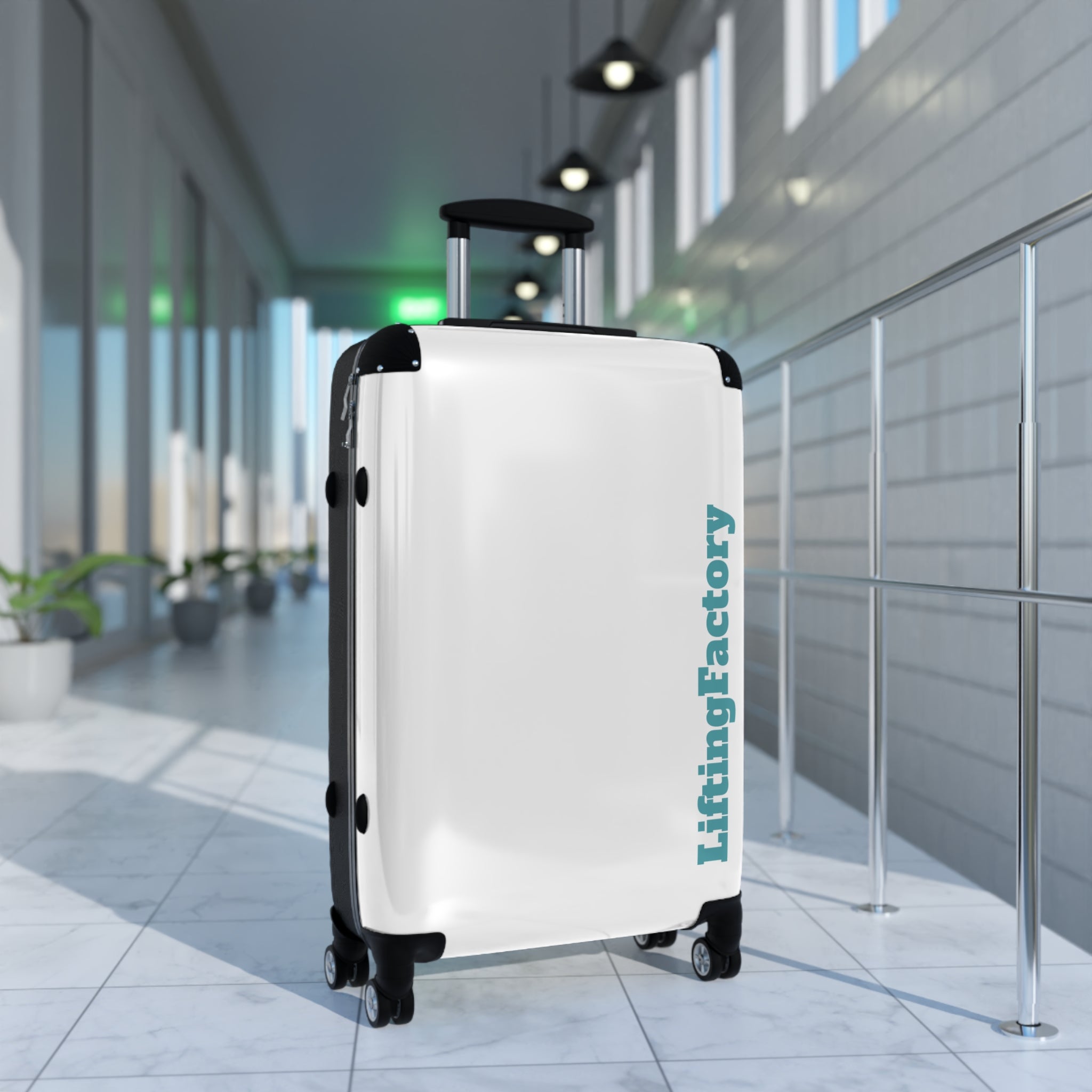 Suitcase — Vertical 'LiftingFactory' Logo Carry-On Luggage