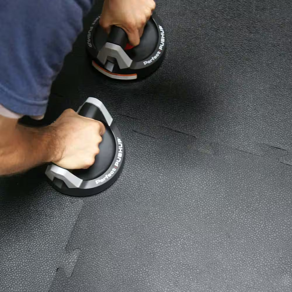 Armor-Lock (Fitness) 3/8 In. X 20 In. X 20 In. Black Interlocking Rubber Tiles (6-Pack, 16.5 Sq. Ft.)