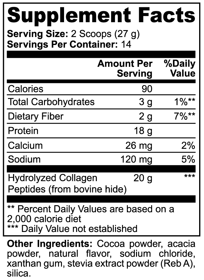 Grass-Fed Collagen Chocolate Protein Powder