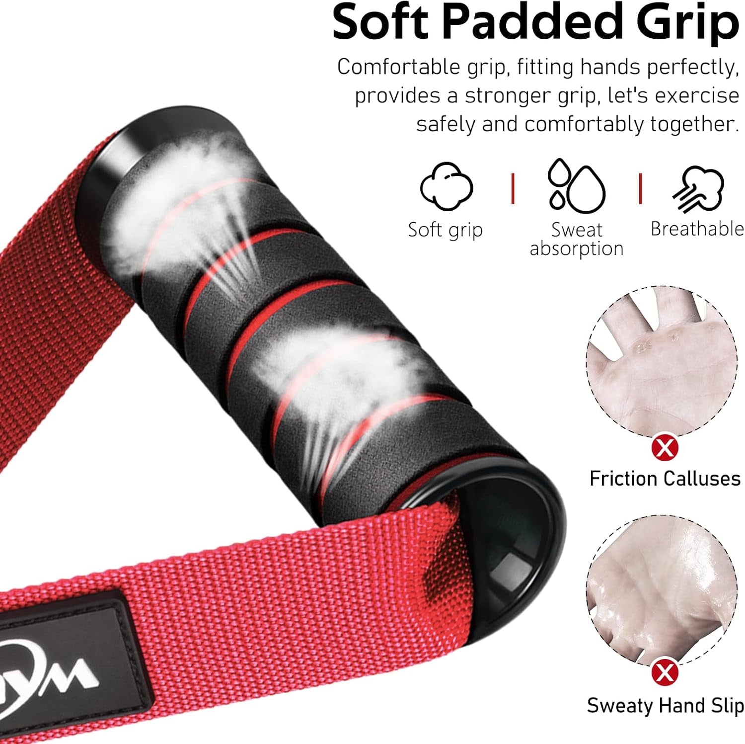 Exercise Handles, Replacement Cable Machine Attachments for Home Gym