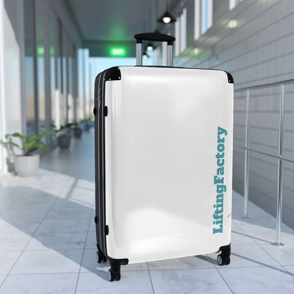 Suitcase — Vertical 'LiftingFactory' Logo Carry-On Luggage