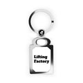 Rectangle Photo Keyring — Personalized Metal Photo Keychain (Lifting Factory)