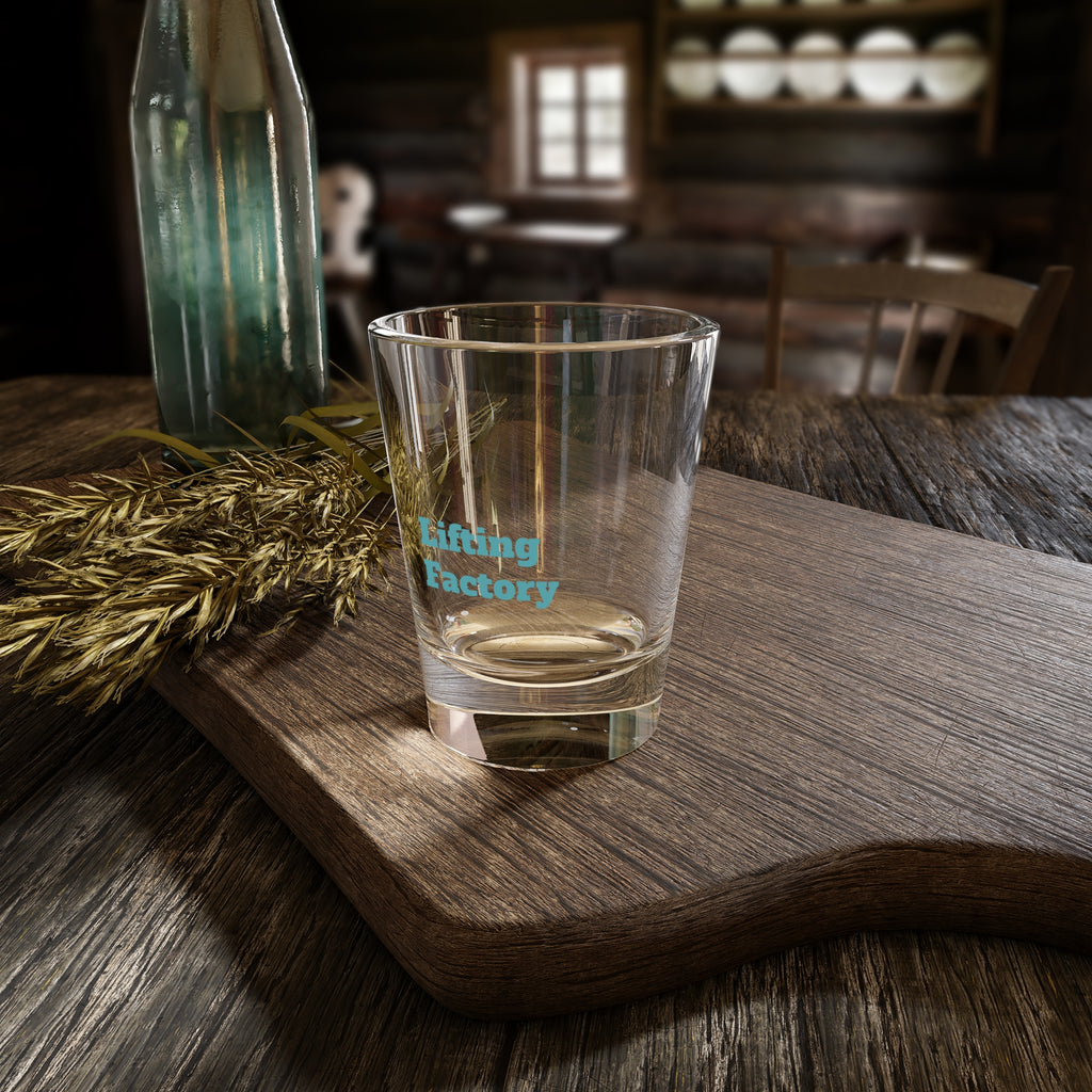 Lifting Factory 1.5 oz SHOT Glass – Mini Gym-Themed Shooter Glass
