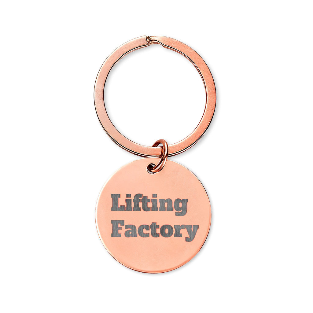 Lifting Factory Engraved Stainless Steel Keychain