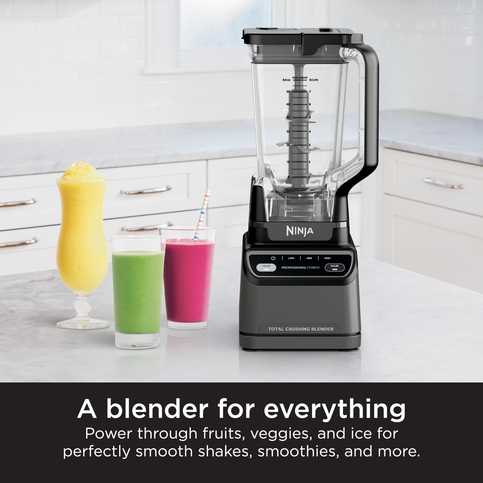 Ninja Professional Blender 1200W 72Oz Total Crushing Pitcher Auto IQ Technology