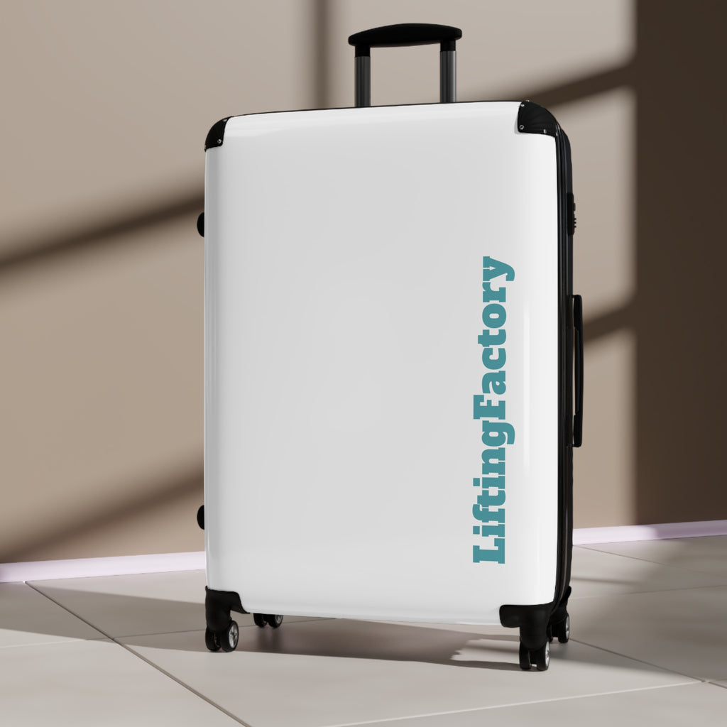 Suitcase — Vertical 'LiftingFactory' Logo Carry-On Luggage