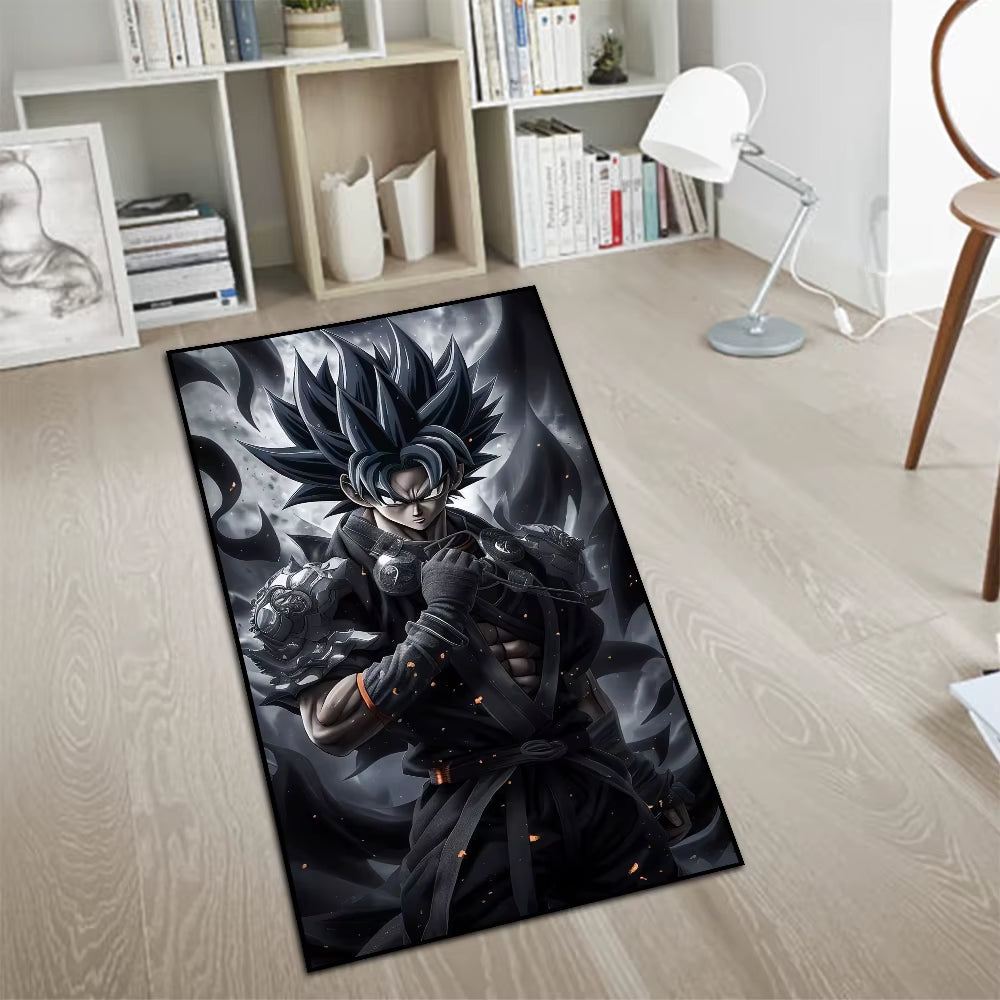 Area Rugs Anime Son Goku Dragon Ball Z Super Saiyan Goku Ultra Instinct Printed Handmade Carpet for Home Decor