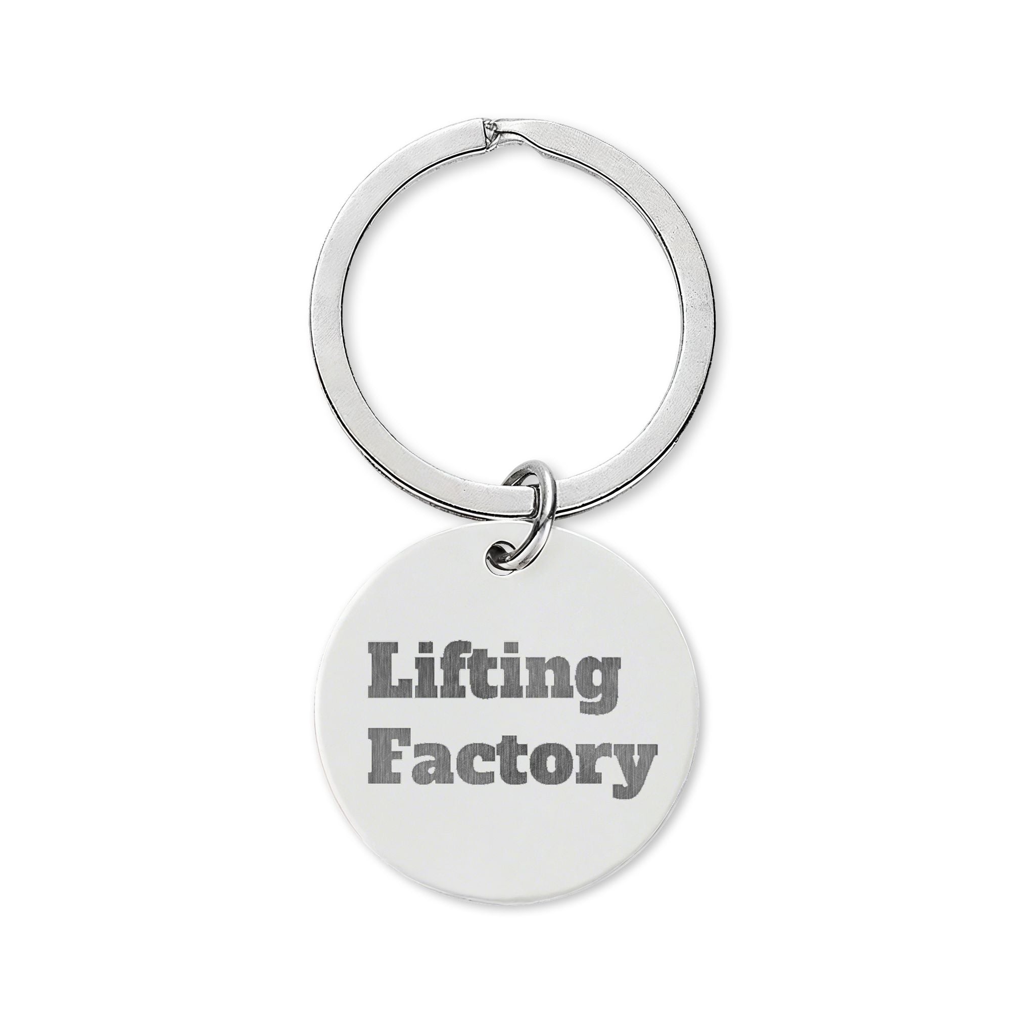 Lifting Factory Engraved Stainless Steel Keychain
