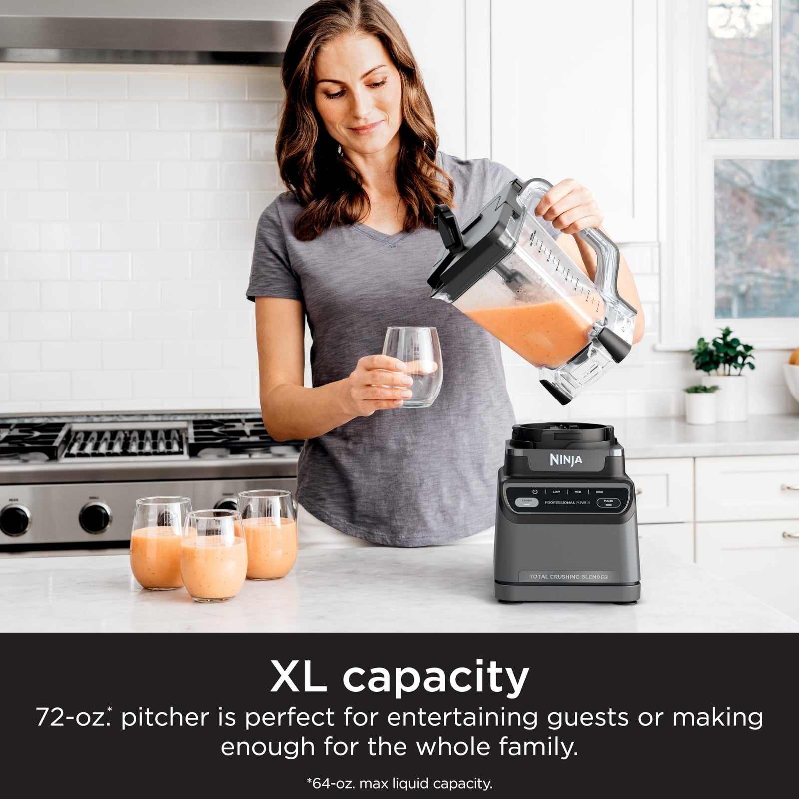 Ninja Professional Blender 1200W 72Oz Total Crushing Pitcher Auto IQ Technology