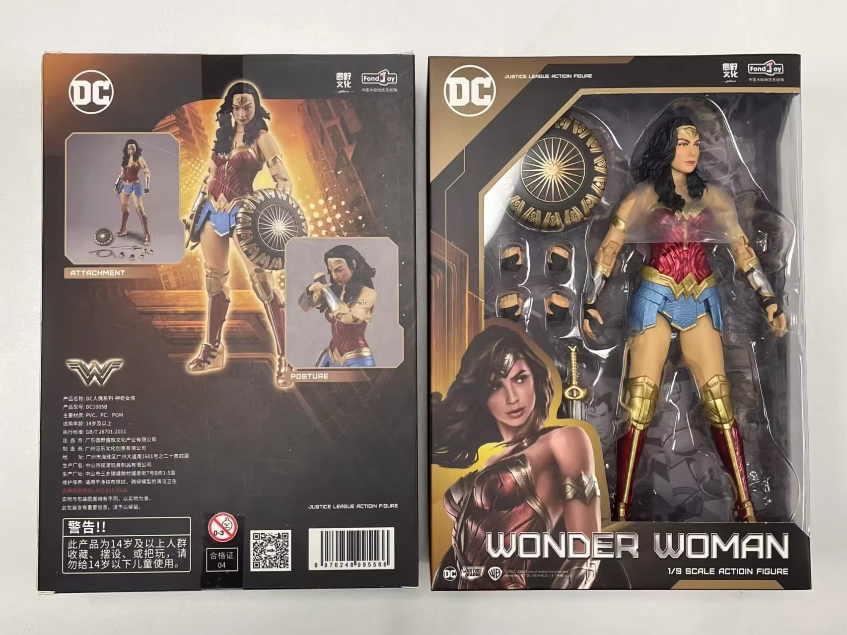 DC Original 1/9 20CM Justice League Superman Batman Joker Harley Quinn Wonder Woman Victor Stone Aquaman Action Figures