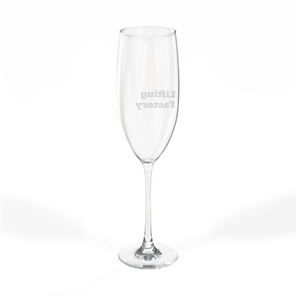 Engravable 8oz CHAMPAGNE Flute — Personalized Wedding & Celebration Glass
