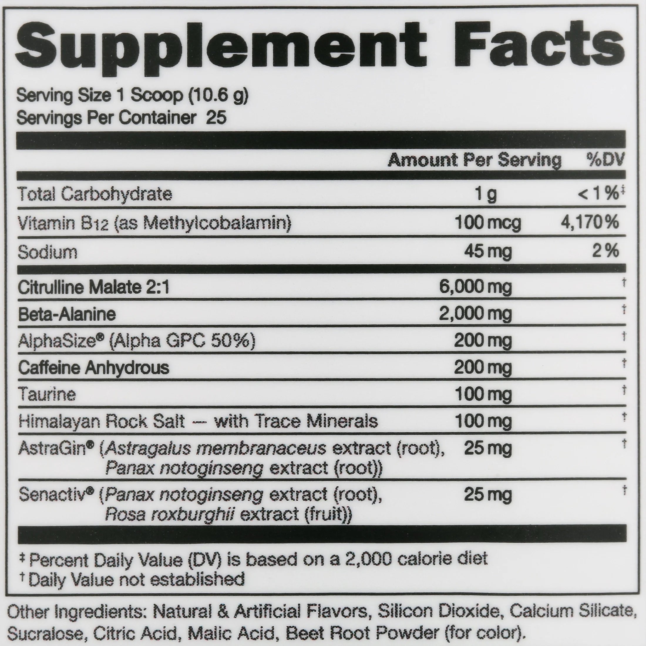 Pre-Workout Powder Supplement, Miami Vice Flavor, 9.3 Oz, 25 Servings