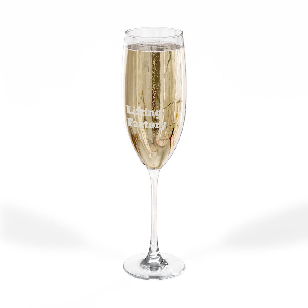 Engravable 8oz CHAMPAGNE Flute — Personalized Wedding & Celebration Glass