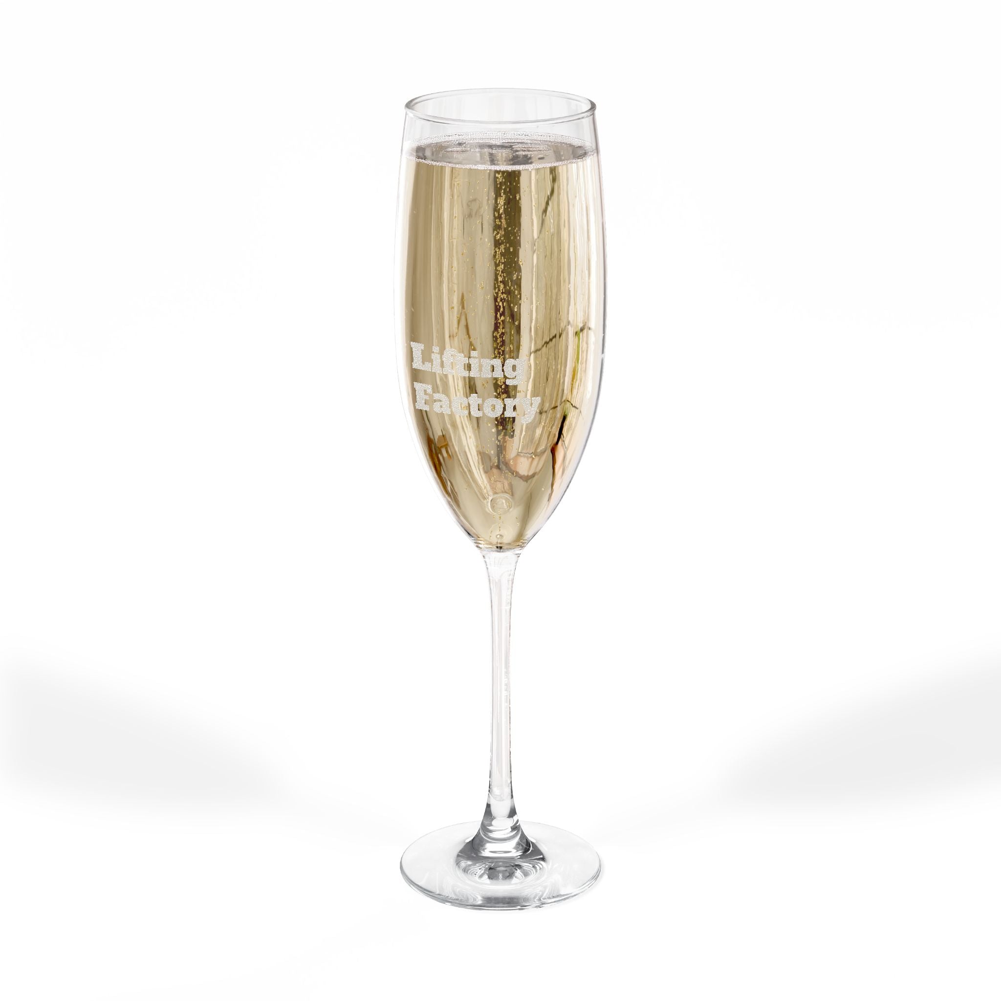 Engravable 8oz CHAMPAGNE Flute — Personalized Wedding & Celebration Glass