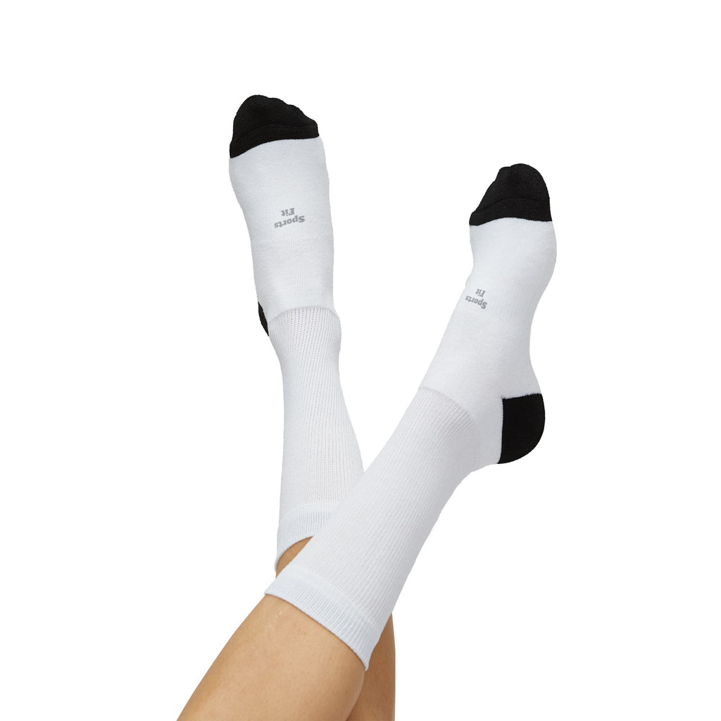 Custom Sublimation Crew Socks — Personalized Text “Lifetime Factory” Design