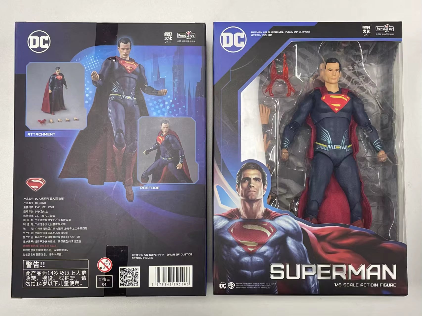 DC Original 1/9 20CM Justice League Superman Batman Joker Harley Quinn Wonder Woman Victor Stone Aquaman Action Figures