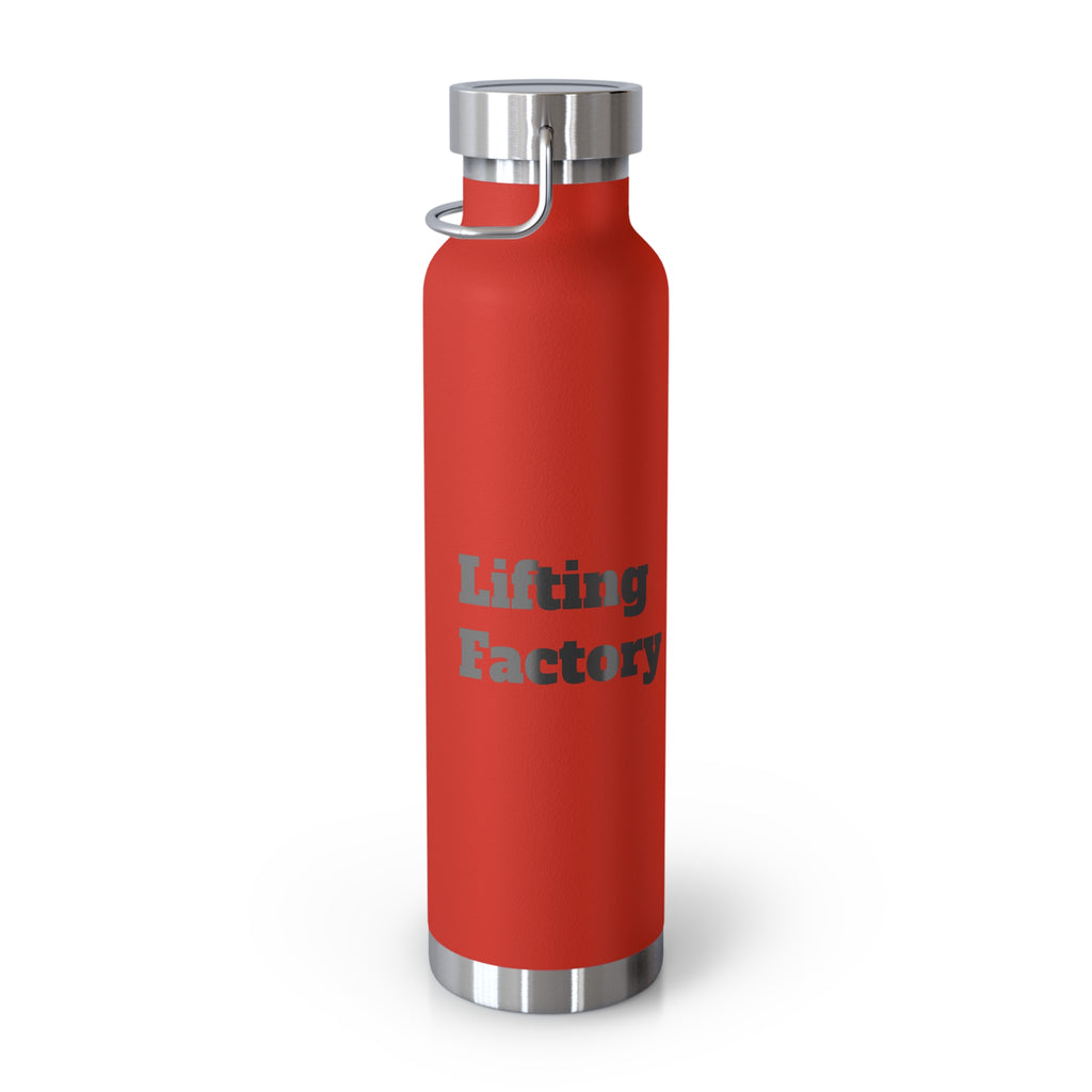 22oz Vacuum Water Bottle — 'Lifting Factory' Insulated Copper Flask