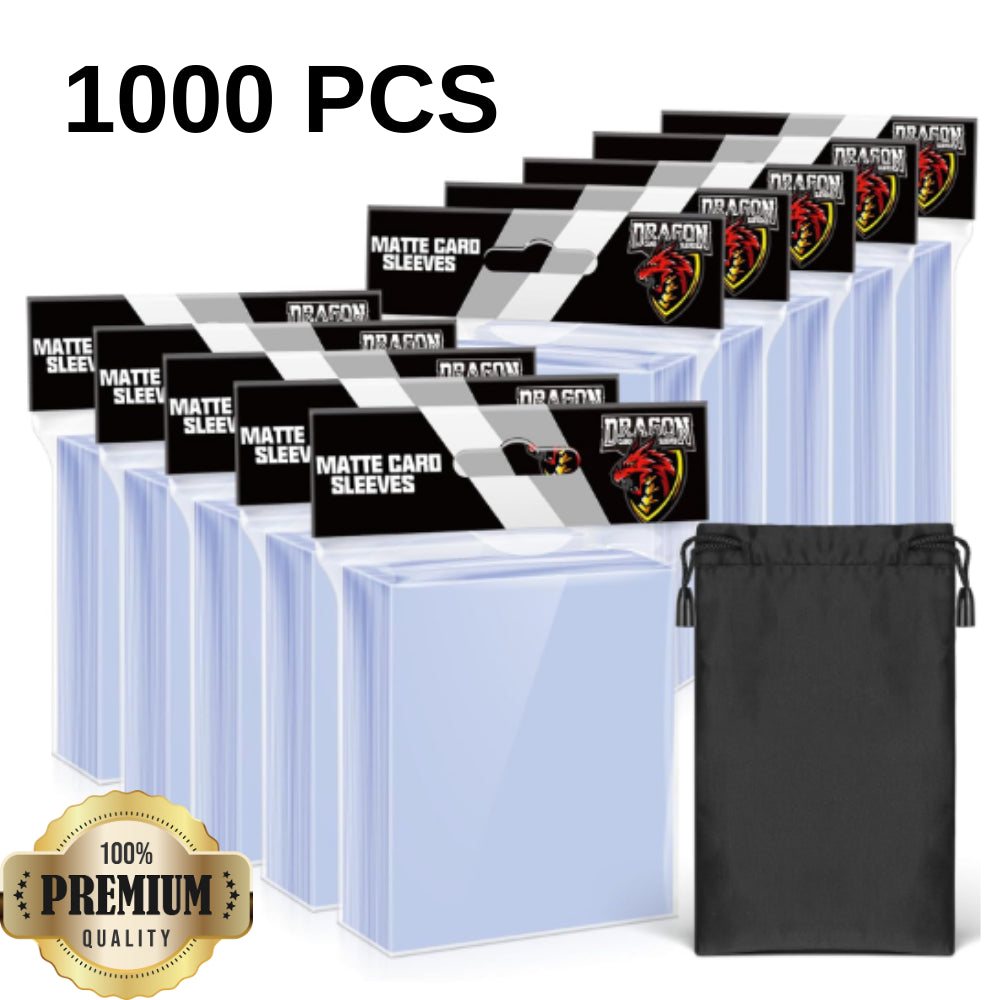 Trading Card Sleeves Plastic Clear Case Holder 1000 Baseball Cards Topload!! NEW