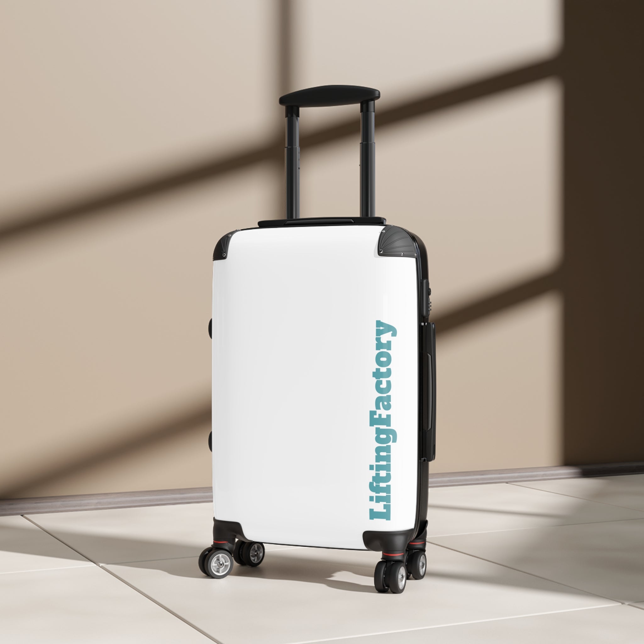 Suitcase — Vertical 'LiftingFactory' Logo Carry-On Luggage
