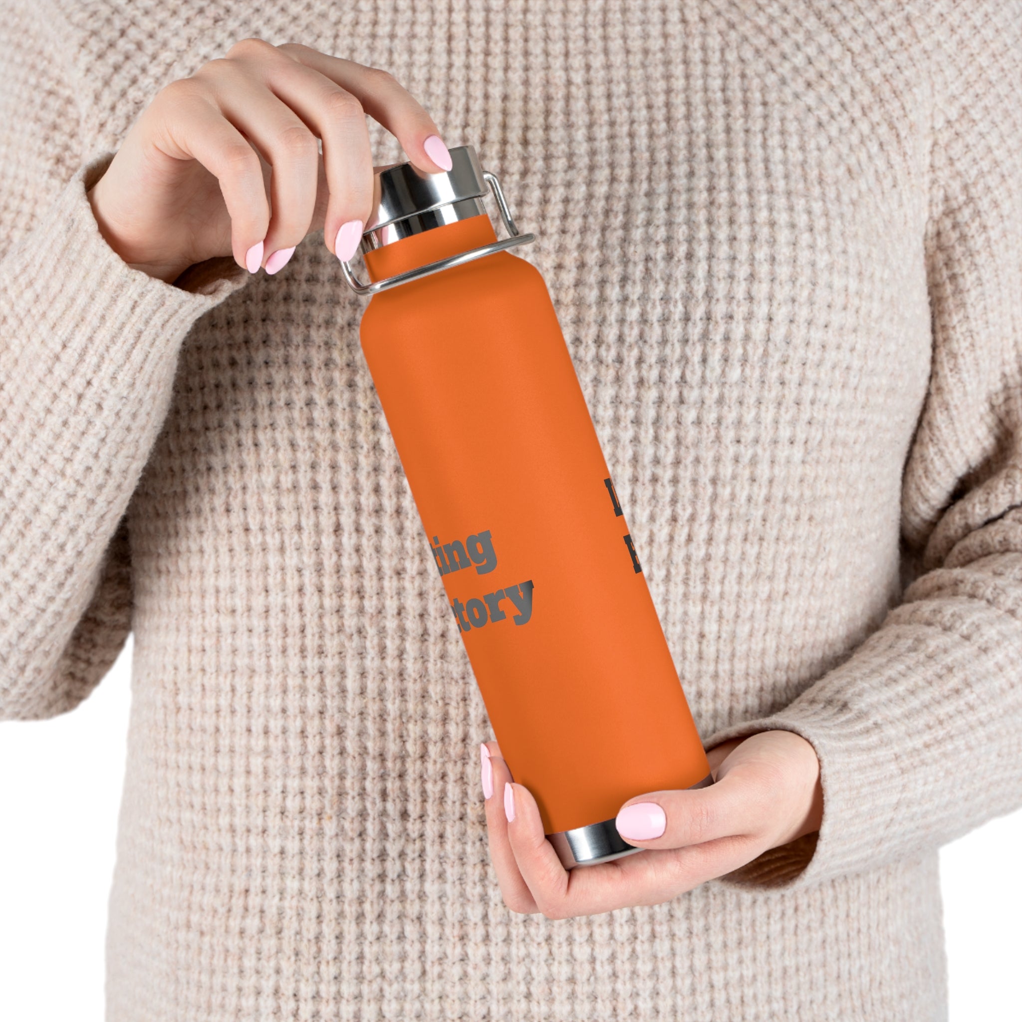 22oz Vacuum Water Bottle — 'Lifting Factory' Insulated Copper Flask