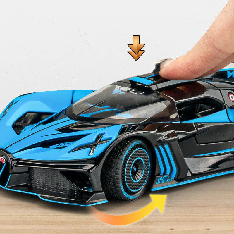 1:24 Bugatti Bolide Alloy Sports Car Model Diecasts Metal Toy Vehicles Car Model High Simulation Collection Childrens Toy Gift