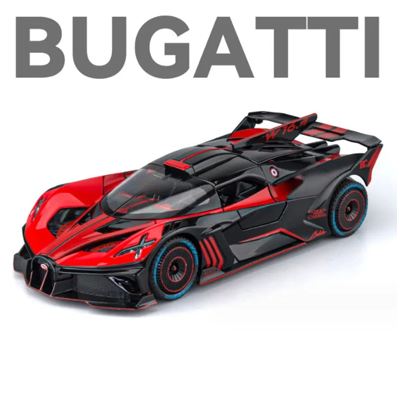 1:24 Bugatti Bolide Alloy Sports Car Model Diecasts Metal Toy Vehicles Car Model High Simulation Collection Childrens Toy Gift